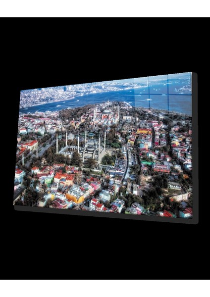 - Kuş Bakışı Istanbul Manzarası Cam Tablo