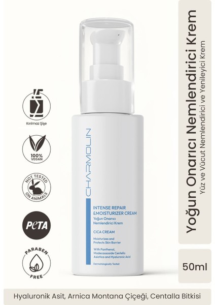 Moisturizer Cream Kuru ve Normal Ciltler Için Nemlendirici Yüz ve Vücut Bakım Kremi Hyaluronik Asit