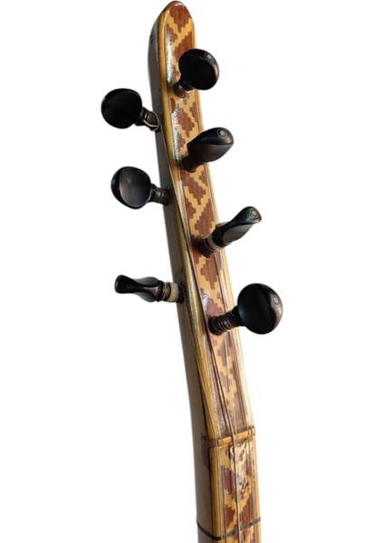 Bağlama El Yapımı Kısa Sap Oyma Dut Bağlama