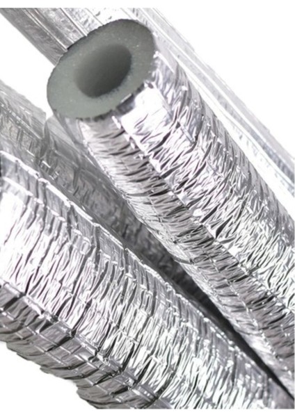 Alüminyum Folyo Kaplı Polietilen Yalıtım Borusu 1/2 Inc (2 Metre)