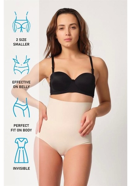 Ten Emay 2708 Lazer Yüksek Bel Kesim Slip Korse