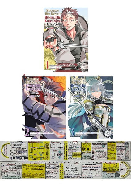 Sıradan Bir Köylü Hünerli Bir Kılıç Ustası Oluyor 1-2-3. Ciltler Manga Seti / Matematik Cetvel - Shigeru Sagazaki