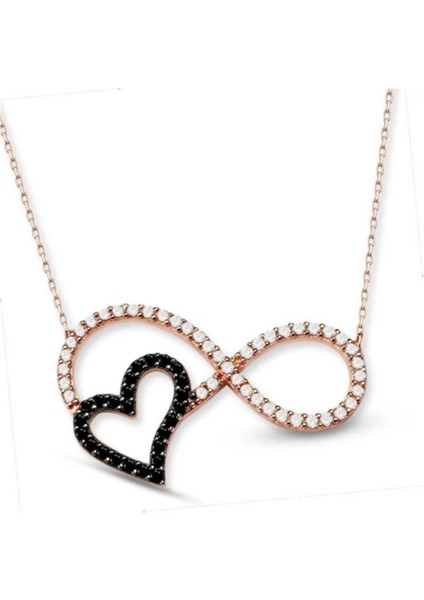 925 Ayar Gümüş Sonsuzluk Kalpli Gümüş Kolye