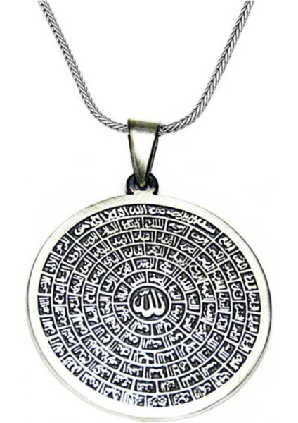 925 Ayar Gümüş Esmaül Hüsna Dualı Kolye fiyatları