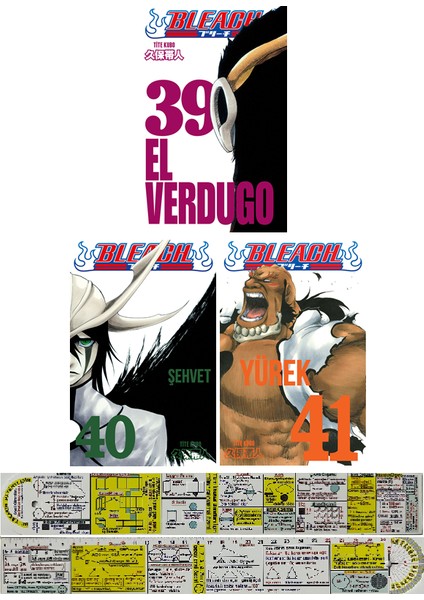 Bleach 39-40-41. Ciltler Manga Seti / Matematik Öğreten Cetvel - Tite Kubo