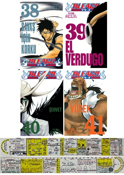 Bleach 38-39-40-41. Ciltler Manga Seti / Matematik Öğreten Cetvel - Tite Kubo