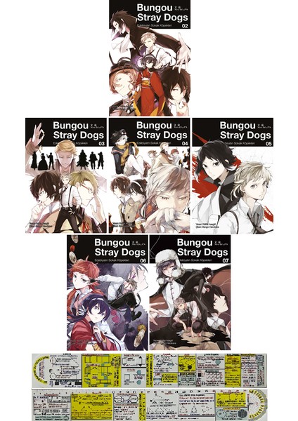 Bungou Stray Dogs 2-3-4-5-6-7. Ciltler Manga Seti / Matematik Öğreten Cetvel - Kafka Asagiri