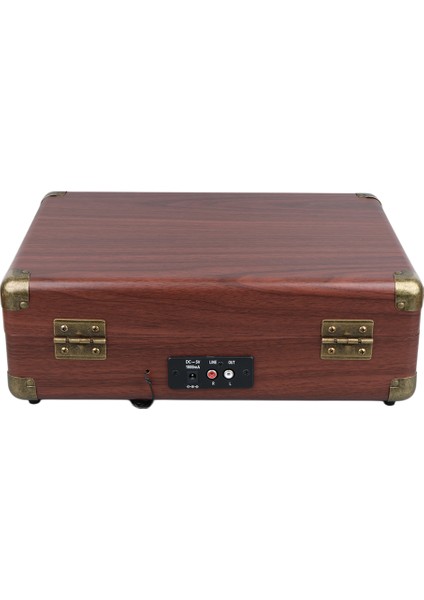 Magicvoice PU16 Retro Vintage Çanta Pikap Çalar Gramafon Radyo Bluetooth USB Mp3 Çalar 35X26X12 cm fırsatları