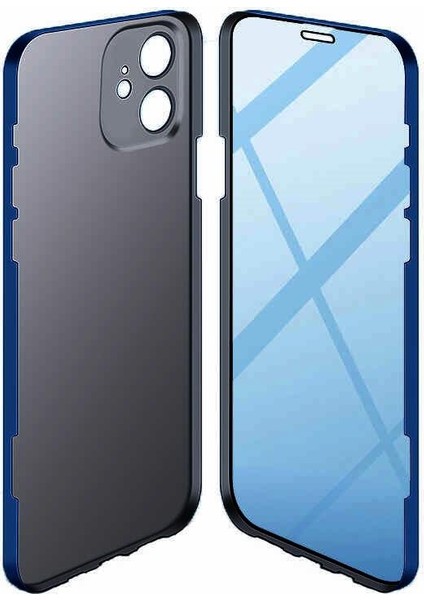 iPhone 12 Kılıf 360 Tam Koruma Lüx LED Kapak
