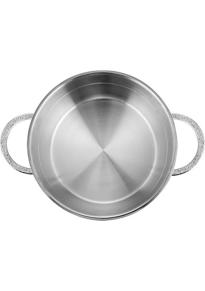 Silver Mat Trend Çelik Derin Tencere Seti 6 Parça 3 Boy Paslanmaz Çelik 18/10