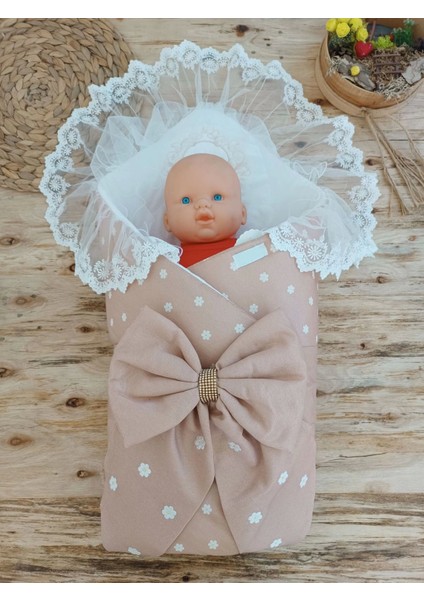 Yenidoğan Papatya Desenli Trilüks Unisex Kundak Bebek Battaniyesi fiyatları