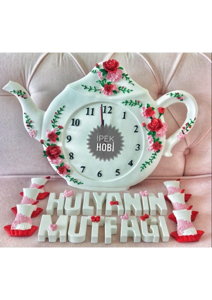Ipek Hobi Çaydanlık Saat ve Çay Bardağı Kalıbı
