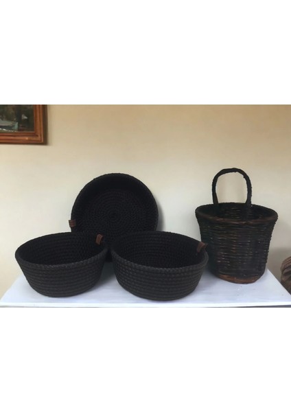 Siyah Sepet Üçlü Set Siyah Düzenleyici Banyo ve Oda Düzenleyicisi fırsatları