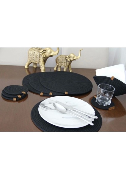 9 Parça 4 Kişilik Amerikan Servis Takımı, Supla Takımı, Tabak Altlığı, Bardak Altlığı, Runner modelleri