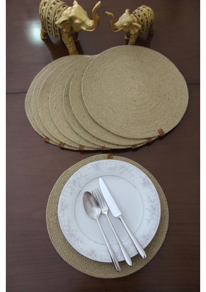 8 Adet Amerikan Servis, Hasır Supla Takımı, Tabak Altlığı, Runner