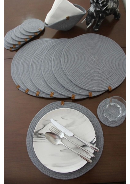 17 Parça 8 Kişilik Amerikan Servis Takımı, Supla Takımı, Tabak Altlığı, Bardak Altlığı, Runner