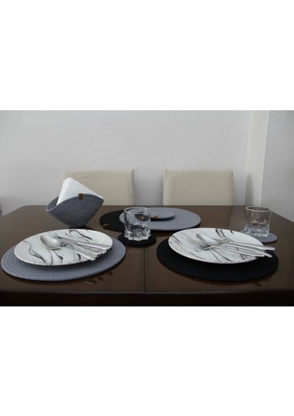 9 Parça 4 Kişilik Amerikan Servis Takımı, Supla Takımı, Tabak Altlığı, Bardak Altlığı, Runner fırsatları