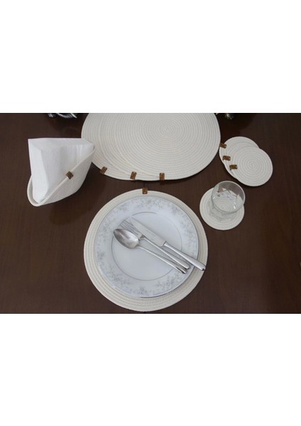 9 Parça 4 Kişilik Amerikan Servis Takımı, Supla Takımı, Tabak Altlığı, Bardak Altlığı, Runner modelleri