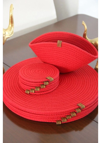 13 Parça 6 Kişilik Amerikan Servis Takımı, Supla Takımı, Tabak Altlığı, Bardak Altlığı, fiyatları