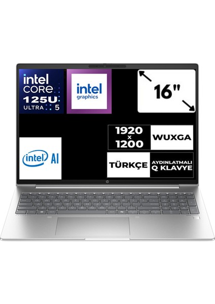 Probook 460 G11 Ultra 5 125U 96 GB 512 GB SSD Windows 11 Pro Intel Graphics 16" IPS Wuxga Notebook A23BVEACB4