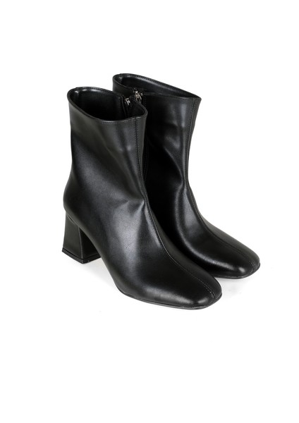 Kadın Kısa Küt Burun Fermuar Detaylı Bot fiyatları