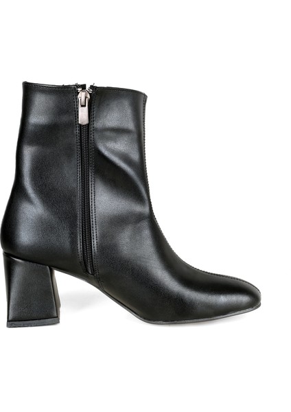 Kadın Kısa Küt Burun Fermuar Detaylı Bot modelleri