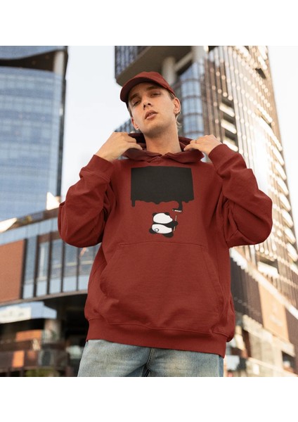 Boyacı Panda Ön Baskılı Sweatshirt Erkek