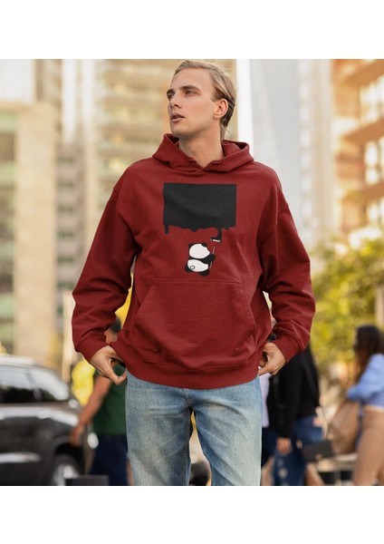 Boyacı Panda Ön Baskılı Sweatshirt Erkek fiyatları