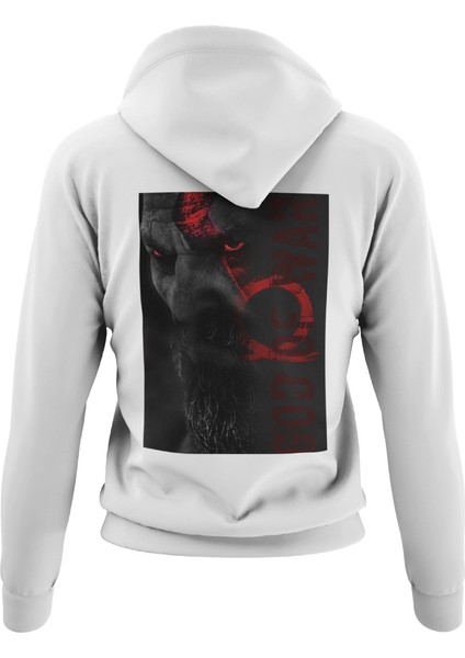God Of War Baskılı Erkek Kapüşonlu Sweatshirt