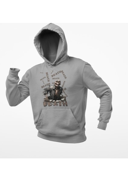 Death(Ölüm) Baskılı Erkek Sweatshirt