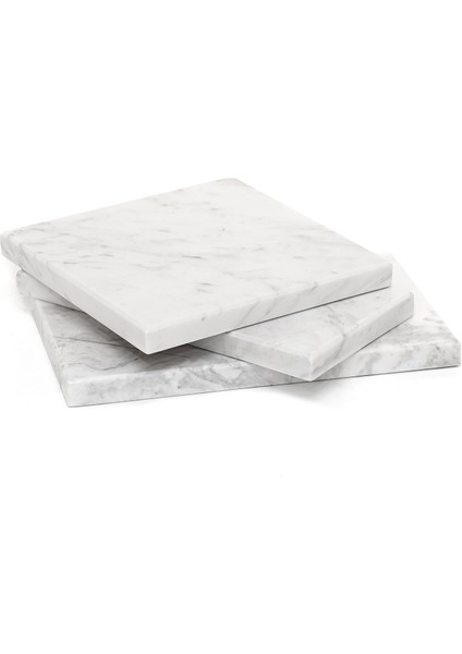 Dekoratif Sunumluk Gri Dalgalar Doğal Mermer Taş - 27 x 16 cm modelleri