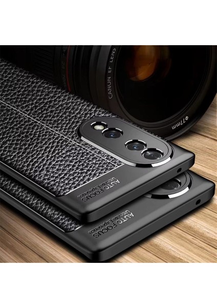 Honor 70 Uyumlu Silikon Kılıf Deri Desenli Kamera Korumalı Darbe Emici Autofocus Kapak fiyatları