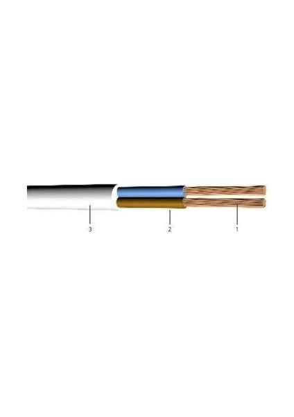 Kablo Ttr Öznur Beyaz 4x0,75 mm 20 Metre Top