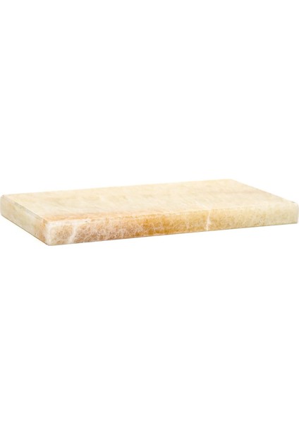 Dekoratif Sunumluk Beyaz Dalgalar Doğal Mermer Taş -12 x 23 cm fiyatları