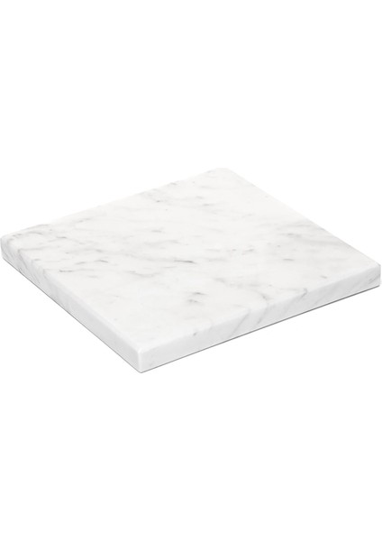Dekoratif Sunumluk Gri Dalgalar Doğal Mermer Taş - 20 x 20 cm