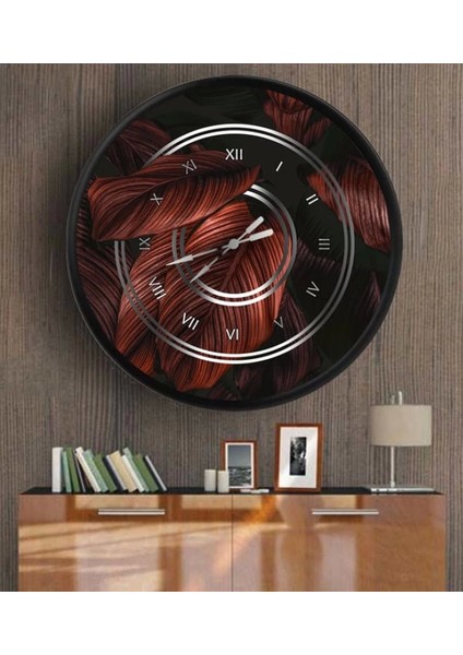 Dekoratif 3D Baskı Yuvarlak Duvar Saati-54