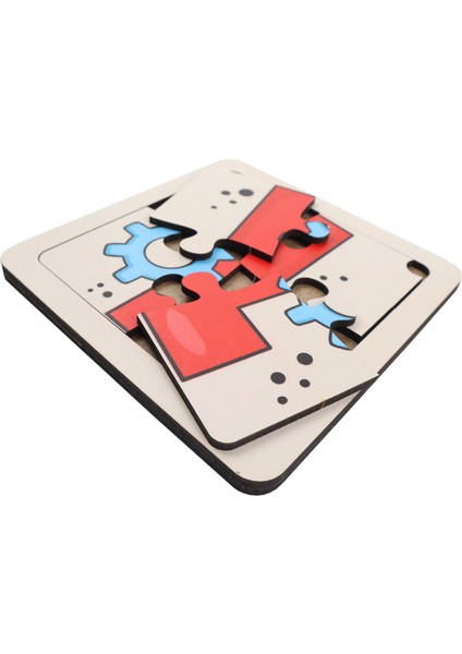 Çocuklar Için Eğitici ve Öğretici Ahşap 10'lu 4 Parçalı Rakamlar Mini Puzzle Set 4