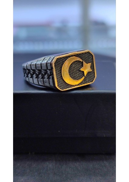 925 Ayar Gümüş Ay Yıldızlı Özel Tasarım Yüzük, Ayyıldız Yüzük modelleri