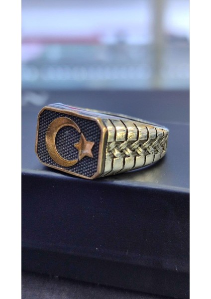 925 Ayar Gümüş Ay Yıldızlı Özel Tasarım Yüzük, Ayyıldız Yüzük fırsatları