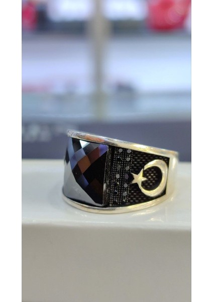 925 Ayar Gümüş Mikro Taşlı Erkek Yüzük modelleri