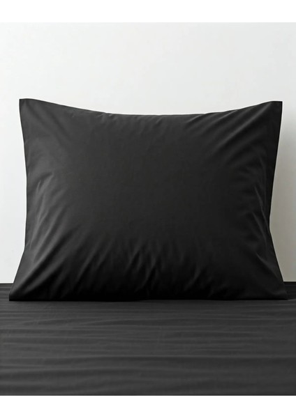 Siyah Tek Kişilik Lastikli Çarşaf Seti 100 x 200