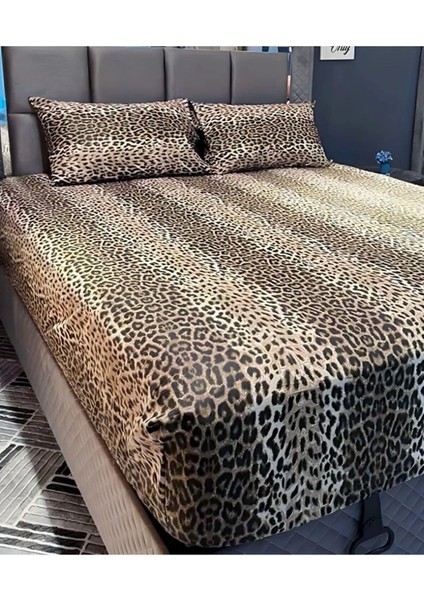 Çift Kişilik Leopar Welsoft Uyku Seti Çift Taraflı 195 x 215 modelleri