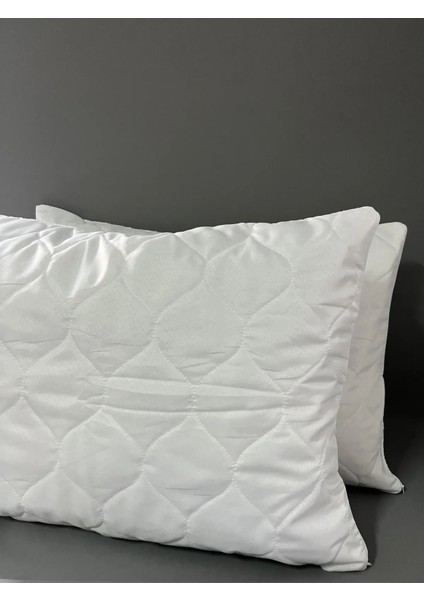 Love Desen Yastık Kılıfı 2 Adet + Kapitoneli Yastık Koruyucu 50 x 70 - 2 Adet