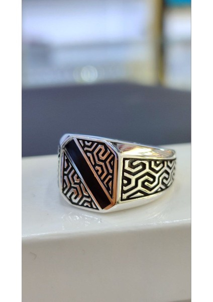 925 Ayar Gümüş Özel Tasarım Erkek Yüzük fırsatları