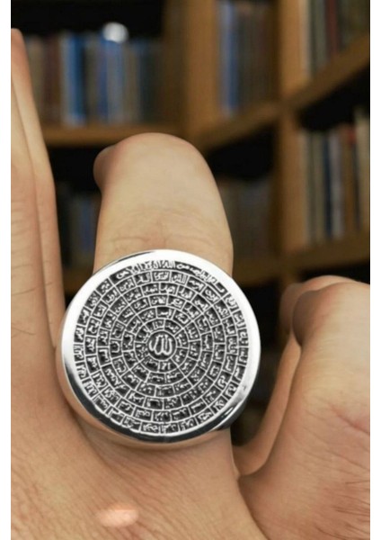 925 Ayar Gümüş Esmaül Hüsna Dua Yazılı Yüzük – Manevi ve Şık Tasarım