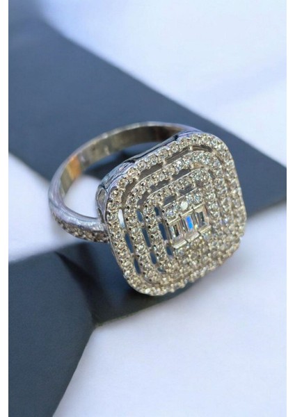 925 Ayar Gümüş Baget Taşlı Kadın Yüzük Md-04 modelleri