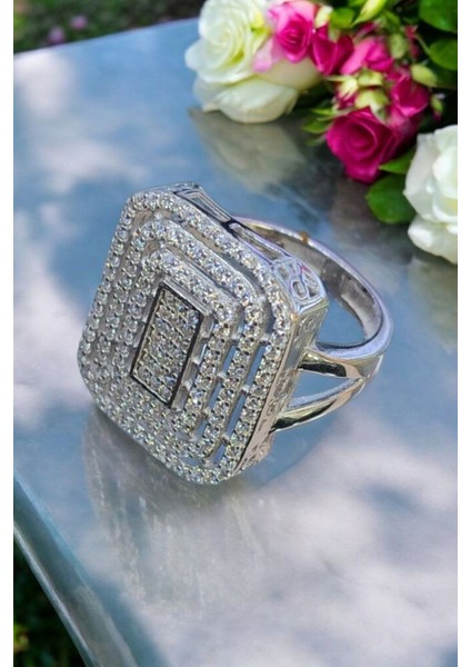 925 Ayar Gümüş Baget Taşlı Kadın Yüzük Md-02 modelleri