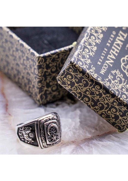 925 Ayar Gümüş Devlet Bahçeli Yüzüğü fırsatları