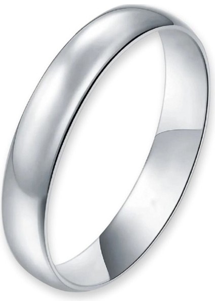 4 mm Bombeli Model 925 Ayar Gümüş Kadın Erkek Alyans