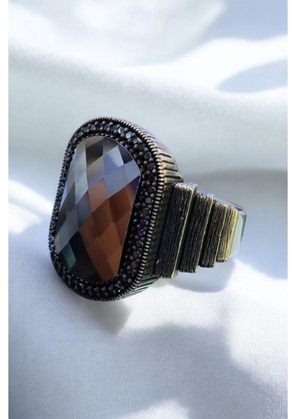 Erkek Siyah Zirkon Taşlı 925 Ayar Gümüş Yüzük fiyatları